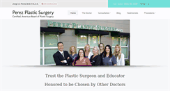 Desktop Screenshot of perezplasticsurgery.com