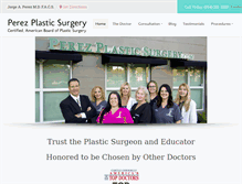 Tablet Screenshot of perezplasticsurgery.com